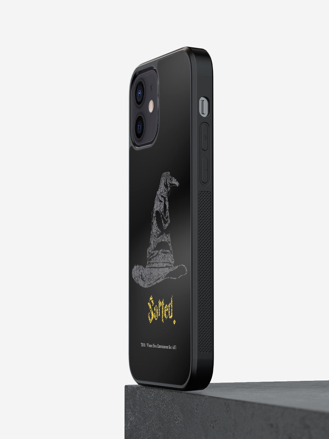

macmerise Sorting Hat Printed iPhone 12 Mini Bumper Case Cover, Black