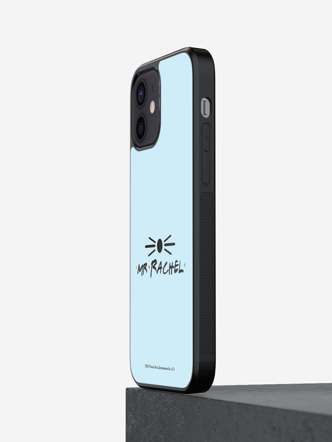 

macmerise Typography Printed Soft Side Frame iPhone 12 Mini Bumper Case Cover, Blue