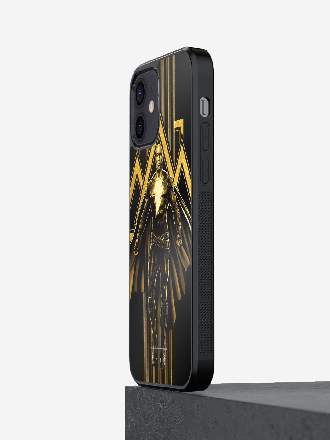 

macmerise Gold Adam Printed Glossy Finish iPhone 12 Mini Bumper Case Cover, Black