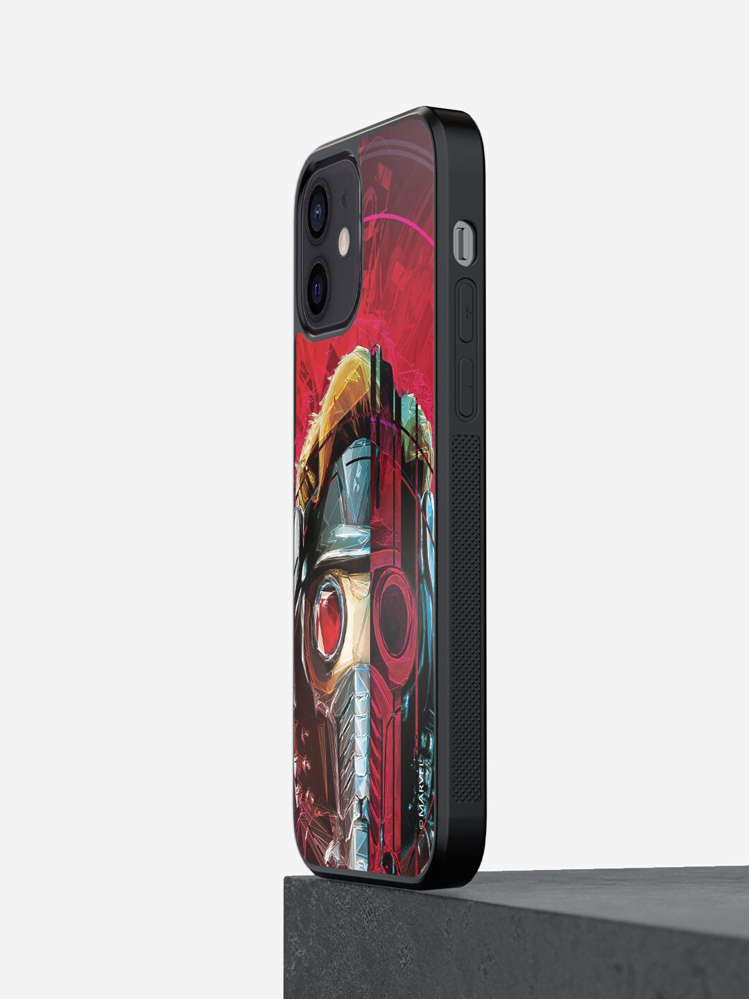 

macmerise Grunge Suit StarLord Printed iPhone 12 Mini Bumper Case Cover, Red