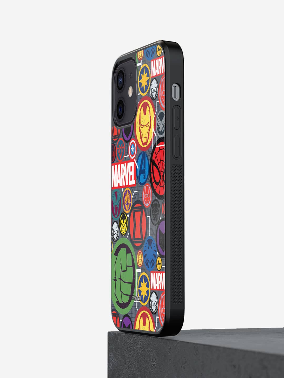 

macmerise Marvel Iconic Mashup iPhone 12 Mini Bumper Case Cover, Black