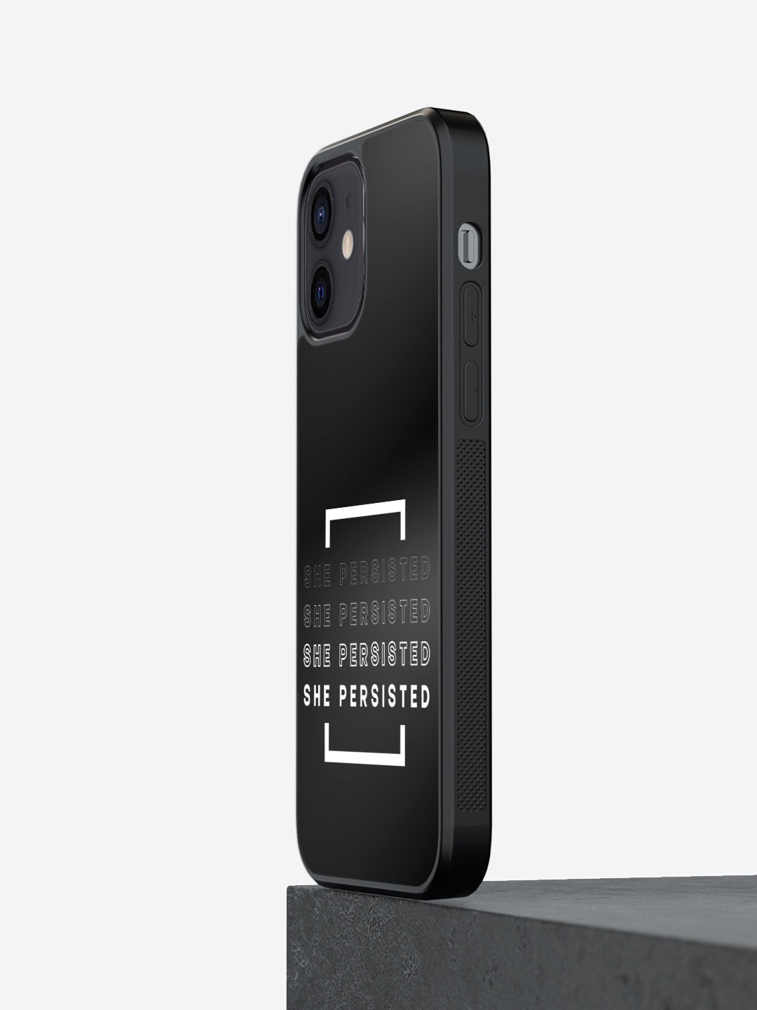

macmerise She Persisted iPhone 12 Mini Bumper Case, Black