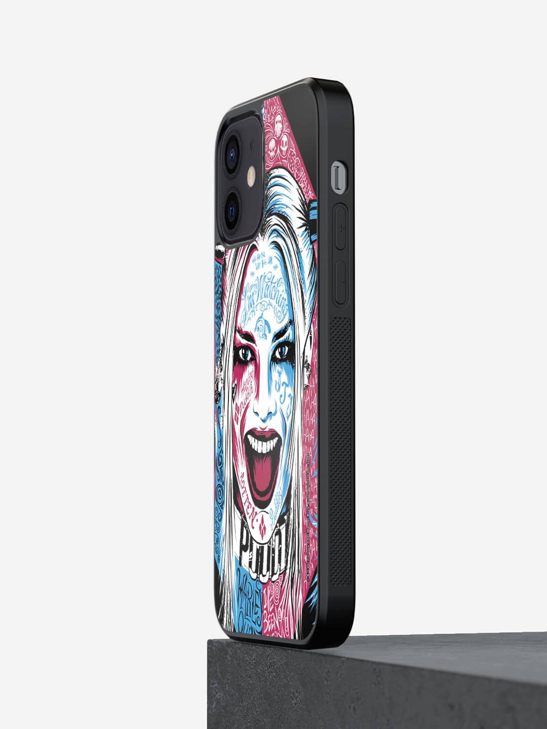 

macmerise Wicked Harley Quinn Printed iPhone 12 Mini Bumper Case Cover, Pink