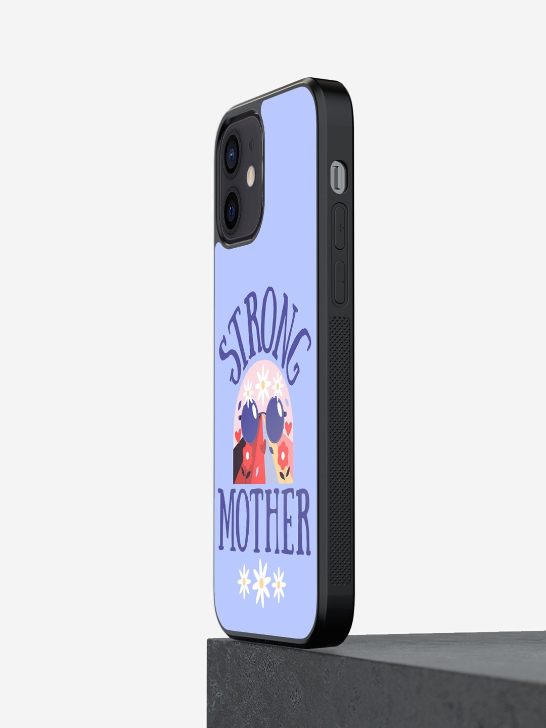 

macmerise Strong Mother iPhone 12 Mini Bumper Case Cover, Blue