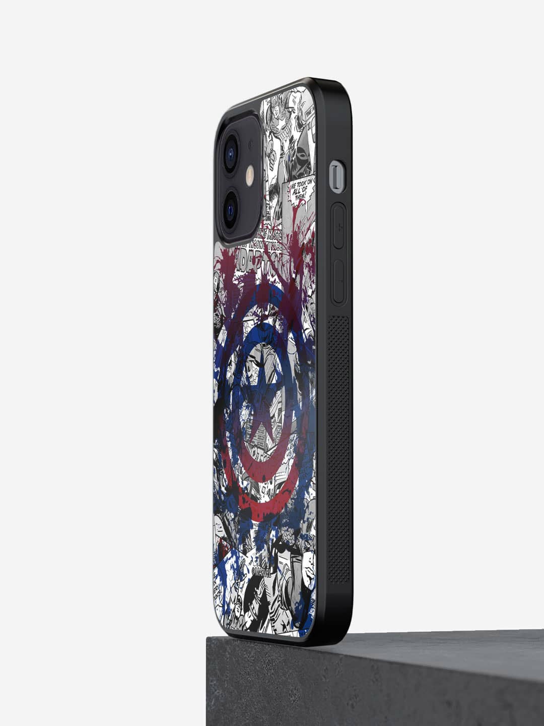 

macmerise Splash Out Shield Printed iPhone 12 Mini Bumper Case Cover, Grey