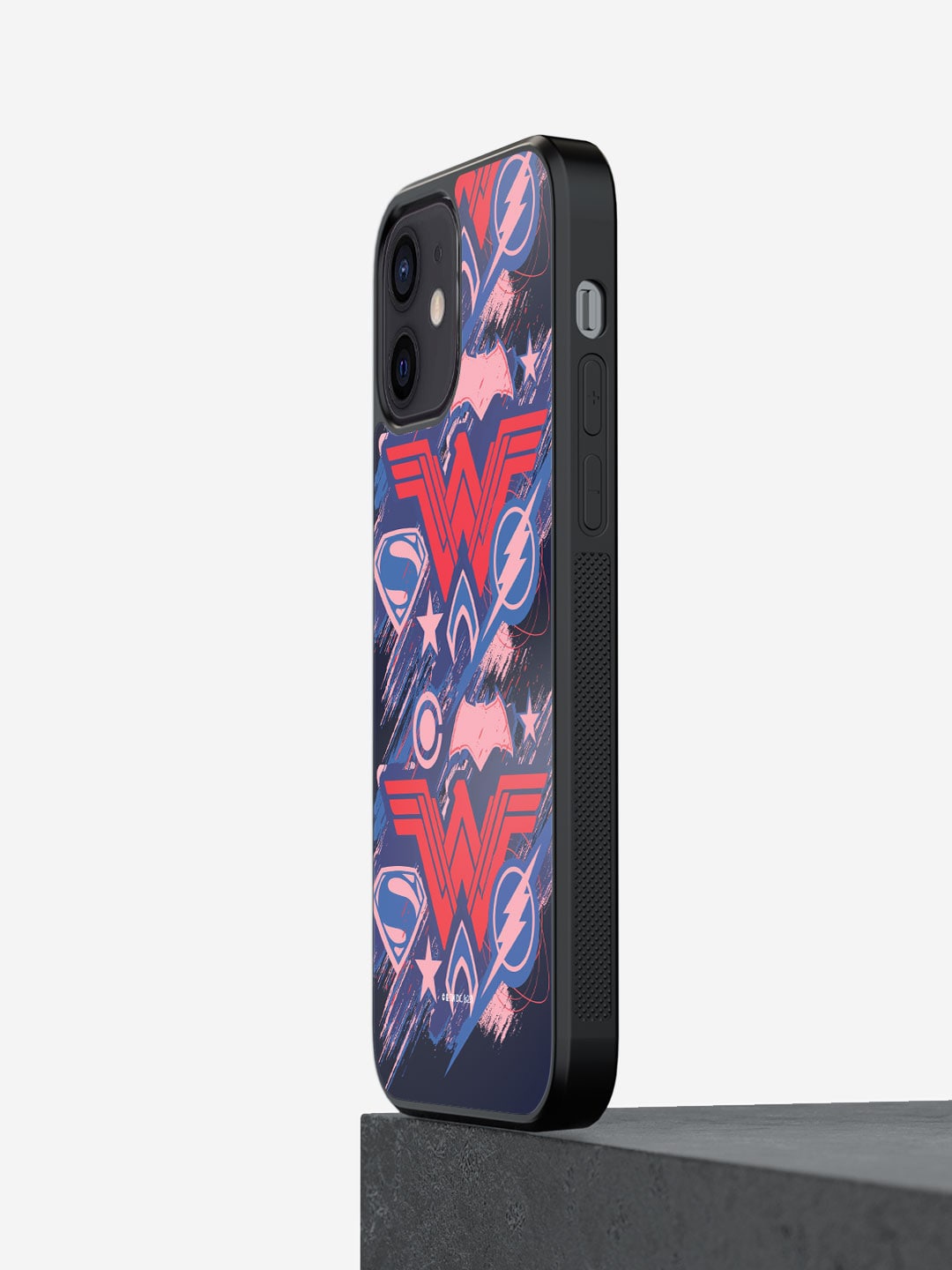 

macmerise JL Scribbled Logos IPhone 12 Mini Case Cover, Blue