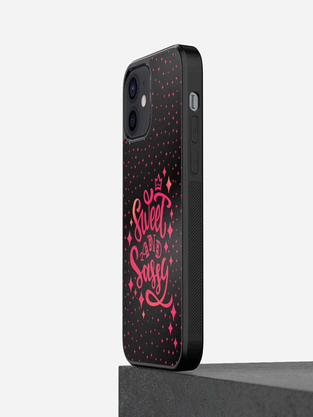 

macmerise Sweet and Sassy IPhone 12 Mini Case Cover, Black