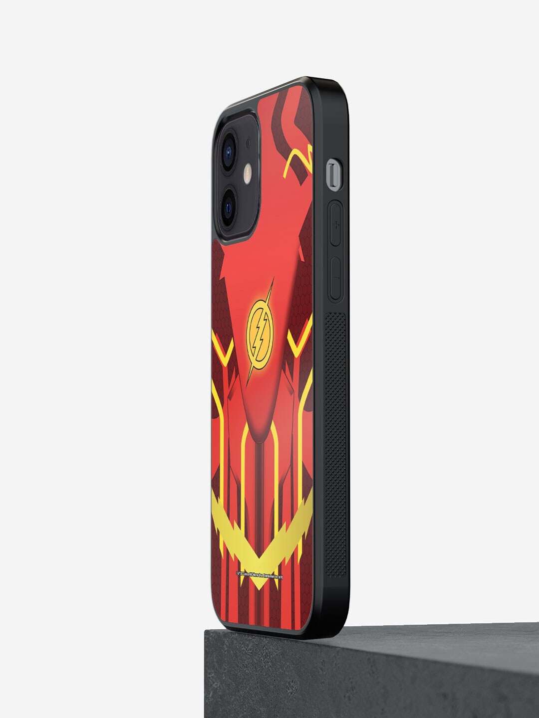 

macmerise Suit up Flash Printed iPhone 12 Mini Bumper Case Cover, Red
