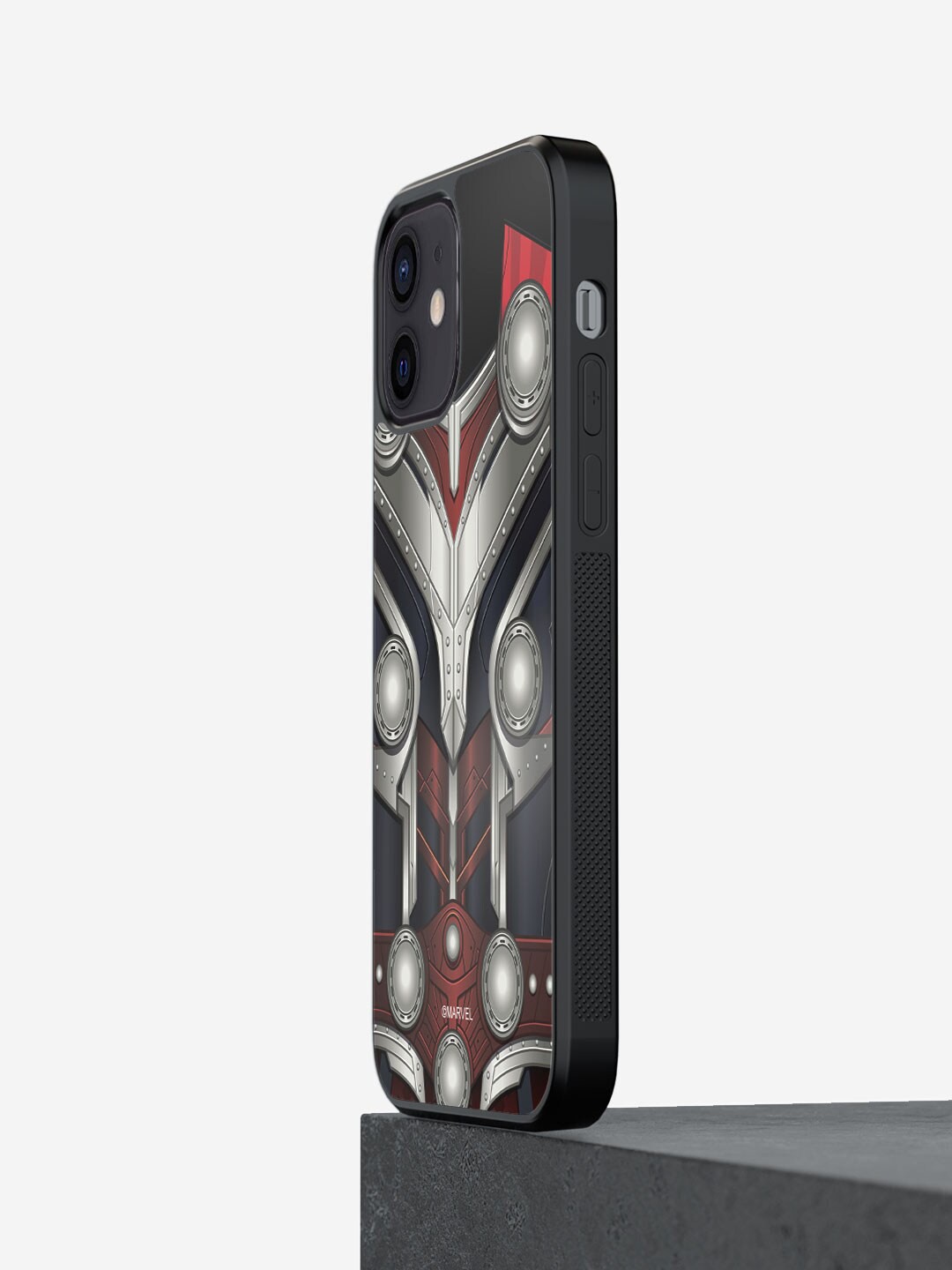 

macmerise Suit up Mighty Thor Printed iPhone 12 Mini Bumper Case Cover, Red