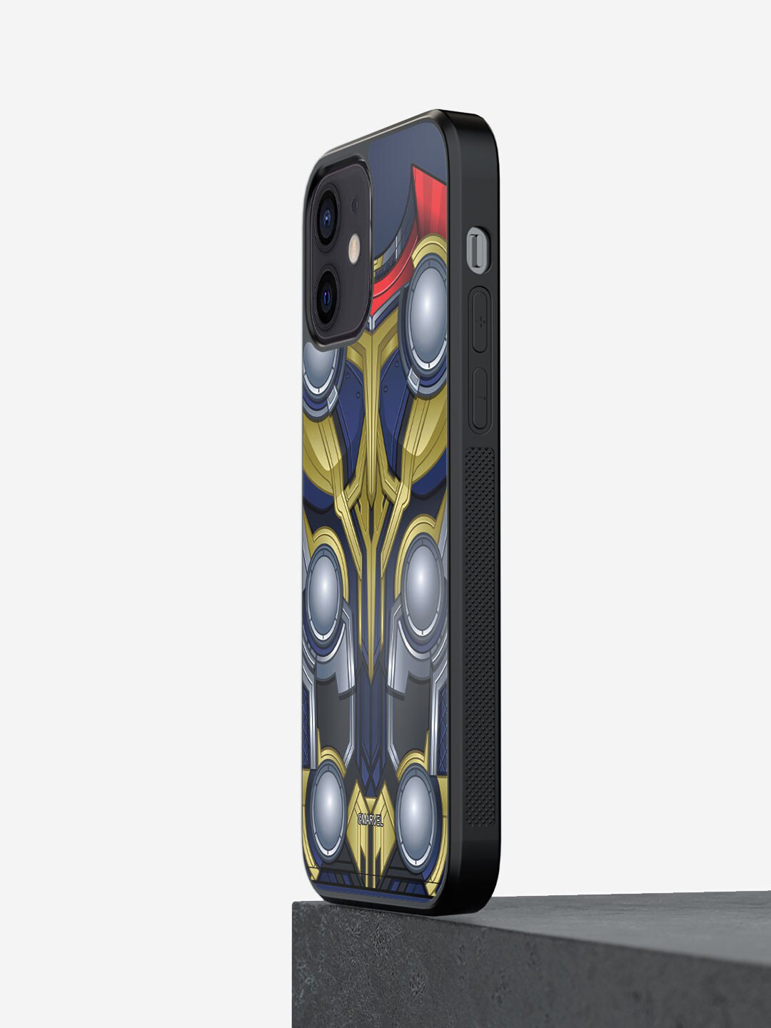 

macmerise Suit up Worthy Thor Printed iPhone 12 Mini Bumper Case Cover, Grey