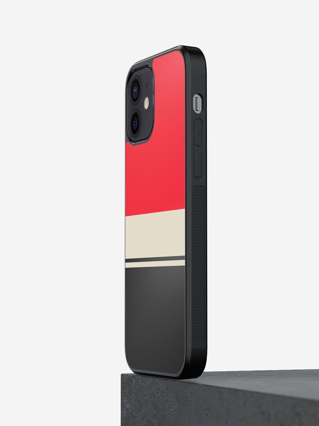

macmerise Racecar Stripes iPhone 12 Mini Bumper Case Cover, Black