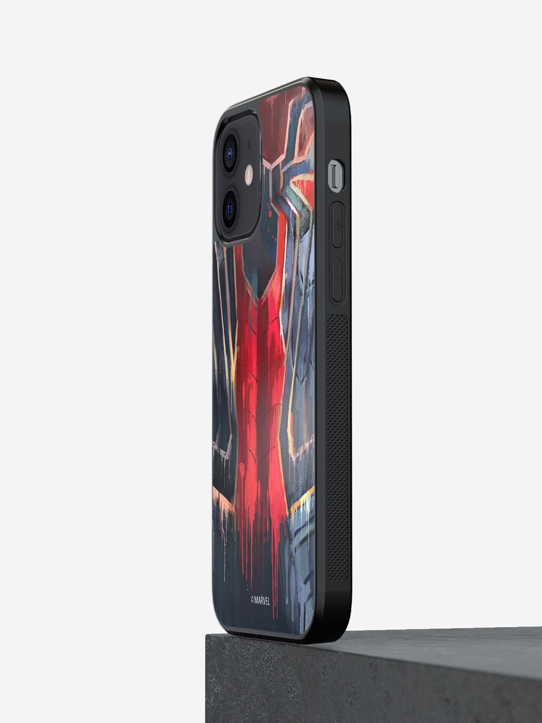 

macmerise Grunge Suit Spidey Printed iPhone 12 Mini Bumper Case Cover, Grey