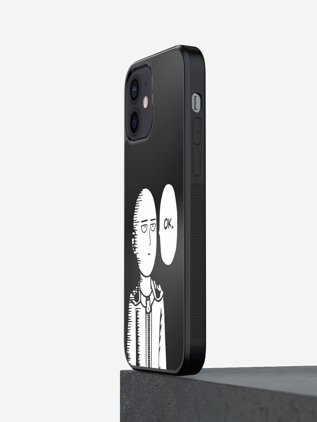 

macmerise Saitama not Impressed Printed iPhone 12 Mini Bumper Case Cover, Black