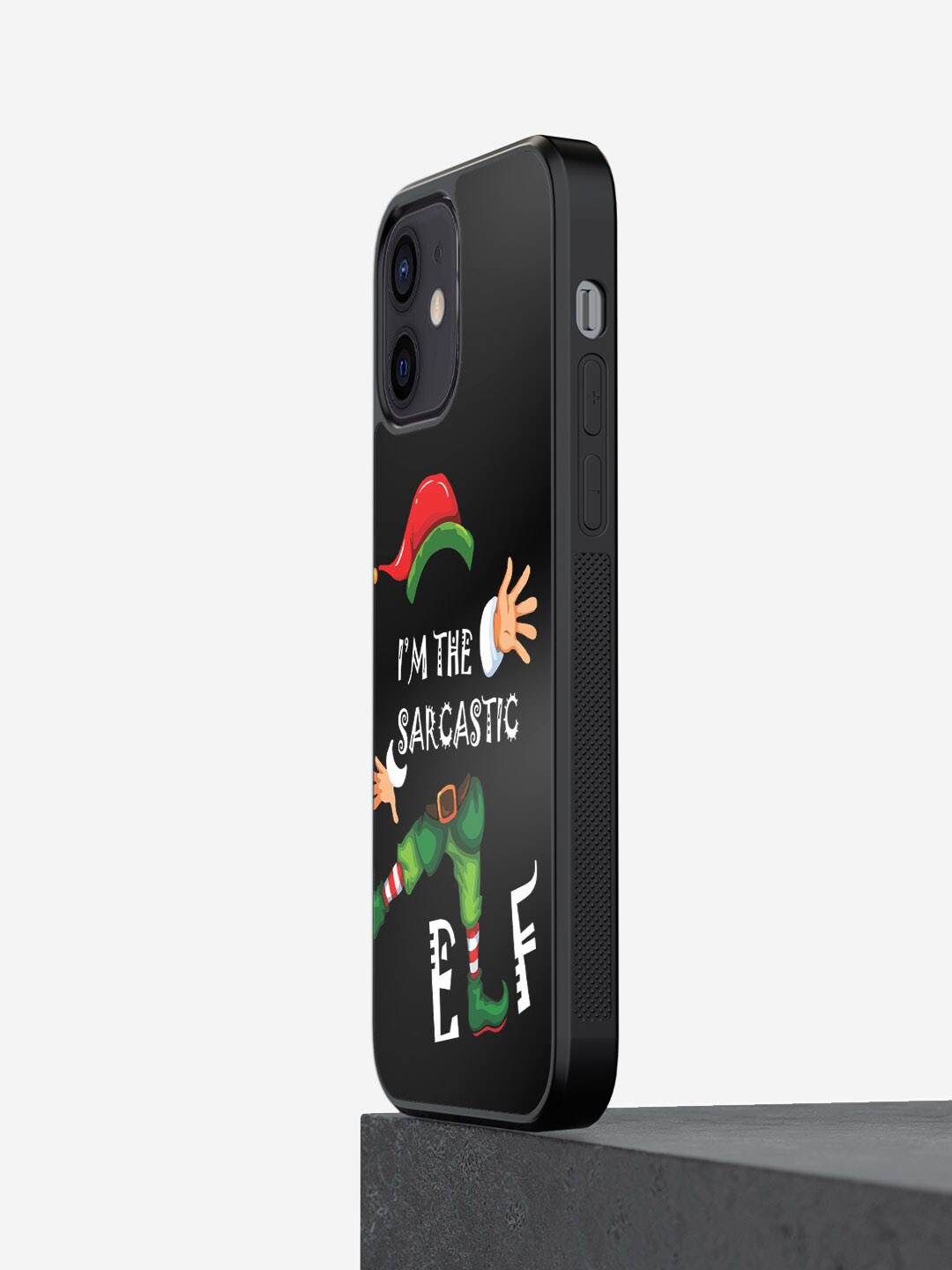 

macmerise Sarcastic Elf iPhone 12 Mini Bumper Case Cover, Black
