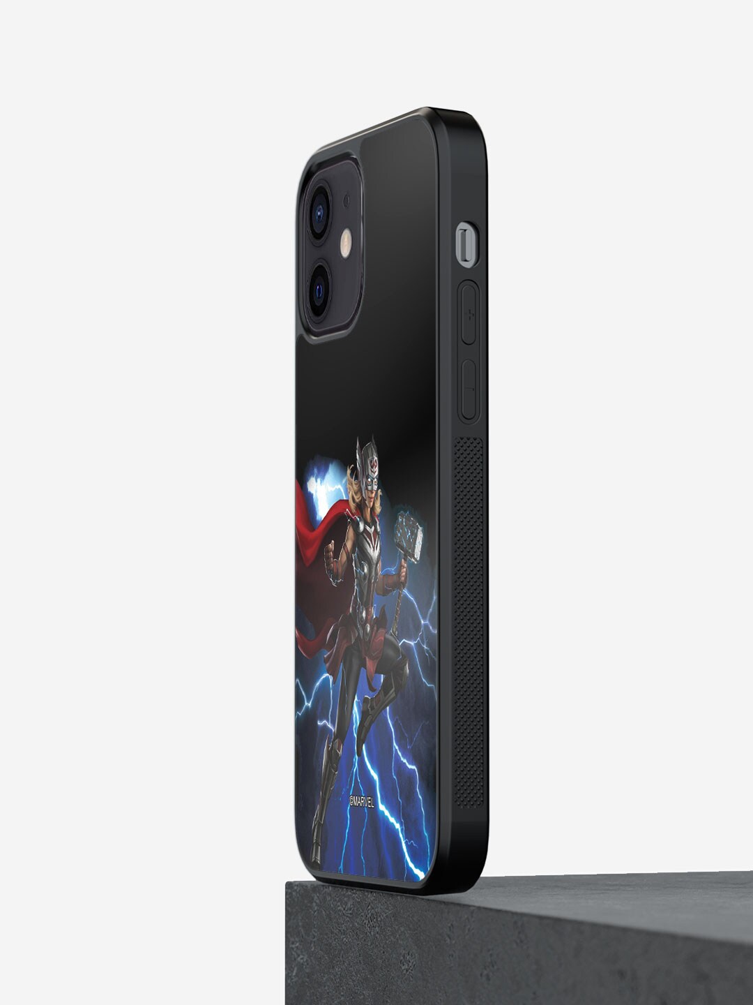 

macmerise Mighty Thor Attack Printed iPhone 12 Mini Bumper Case Cover, Blue
