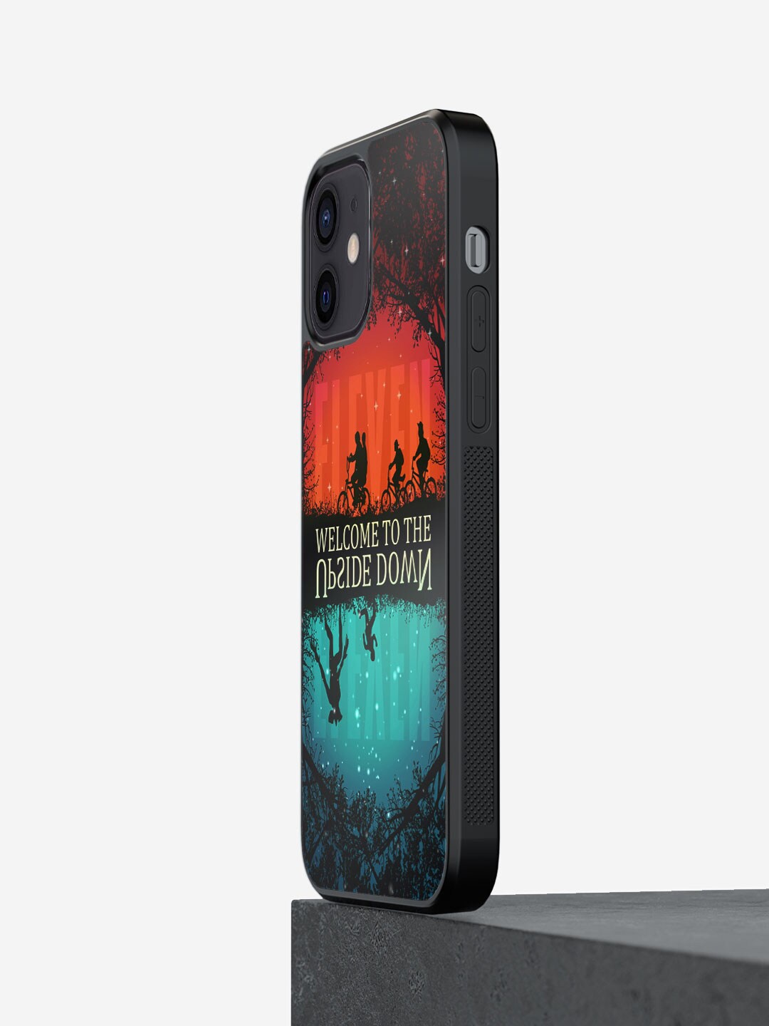 

macmerise Upside Down Printed IPhone 12 Mini Case Cover, Black