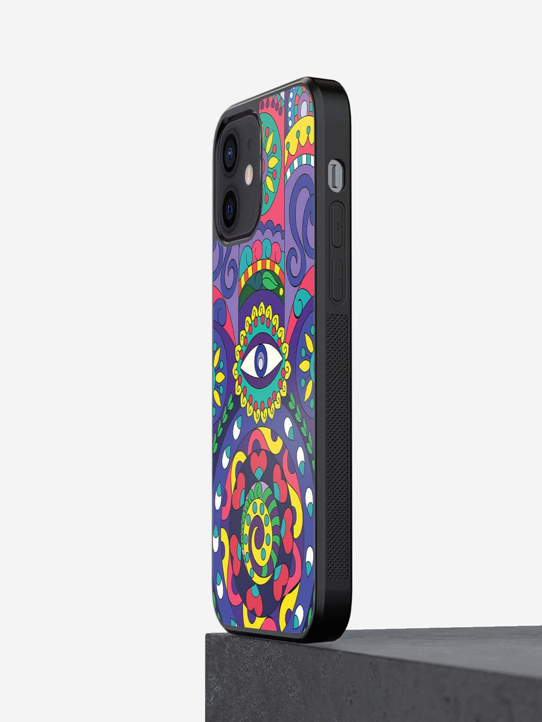 

macmerise Humsa Printed iPhone 12 Mini Bumper Case Cover, Blue