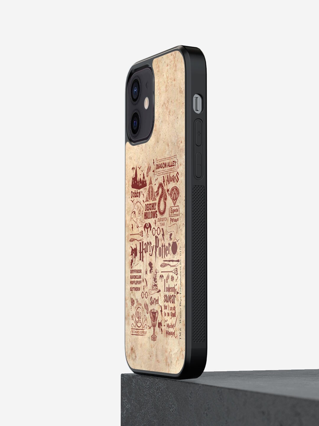

macmerise Harry Potter Infographic iPhone 12 Mini Bumper Case Cover, Beige