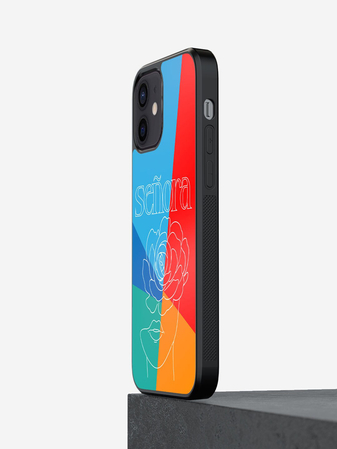 

macmerise Senora Printed iPhone 12 Mini Bumper Case Cover, Red