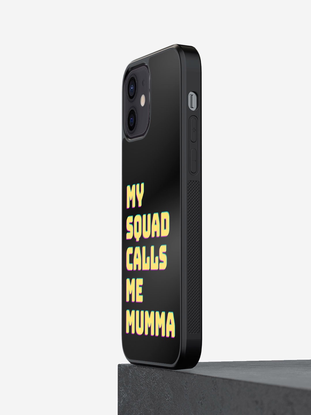 

macmerise Mom Squad iPhone 12 Mini Bumper Case Cover, Black