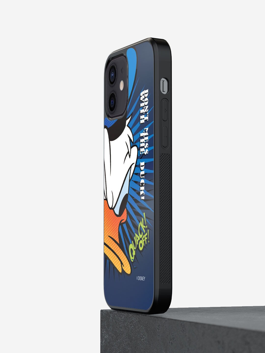 

macmerise Quack Off iPhone 12 Mini Bumper Case Cover, Blue