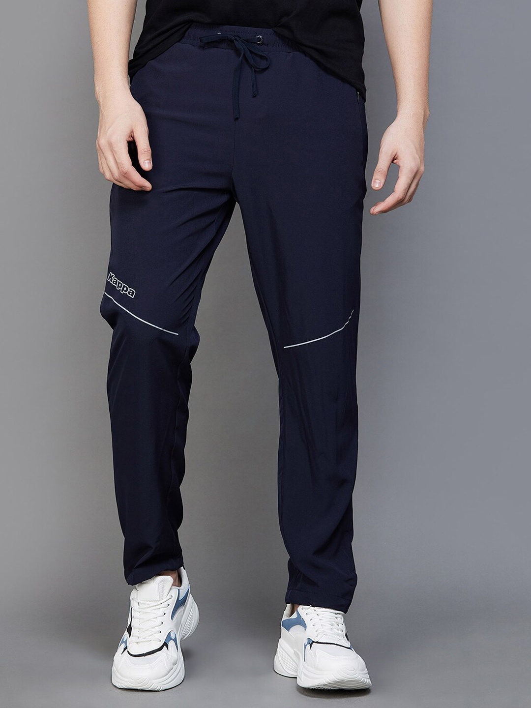 

Kappa Men Regular Fit Mid-Rise Track Pant, Navy blue