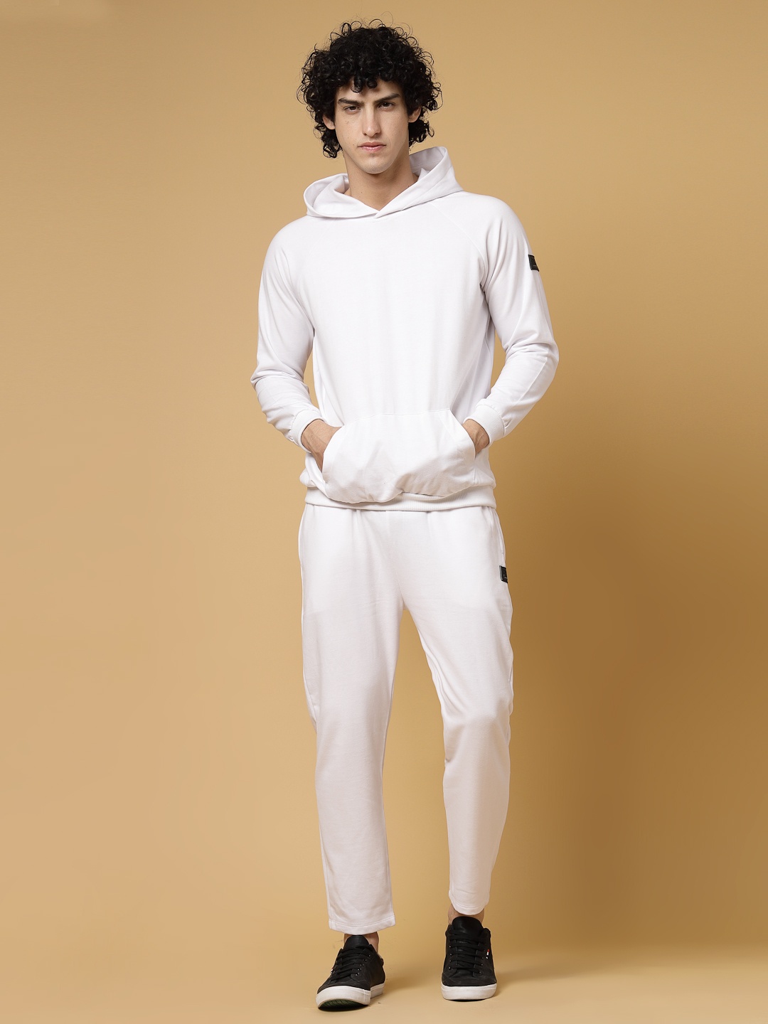 

Rigo Men Solid Hooded Cotton Tracksuits, White