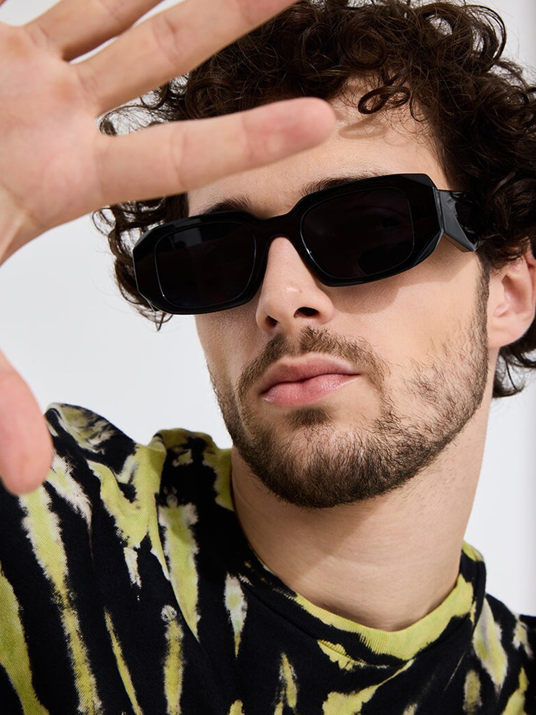 

Snitch Men Black Square Sunglasses With UV Protected Lens