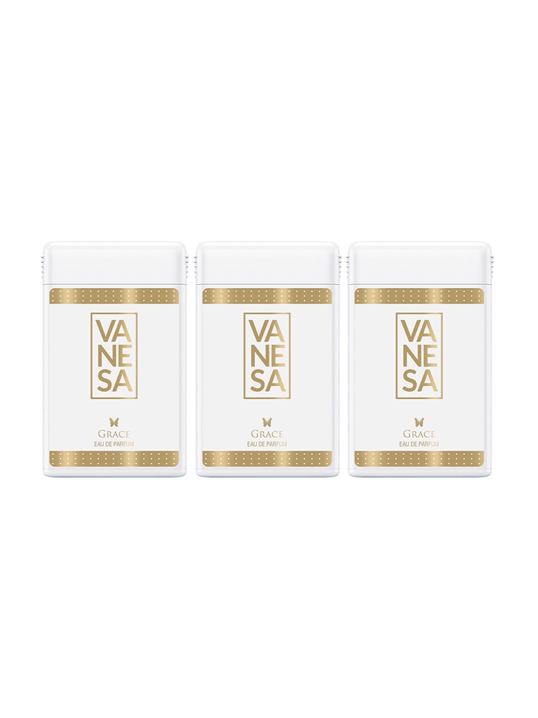 

Vanesa Women Set Of 3 Grace Long Lasting Pocket Eau De Parfum - 18ml Each, White