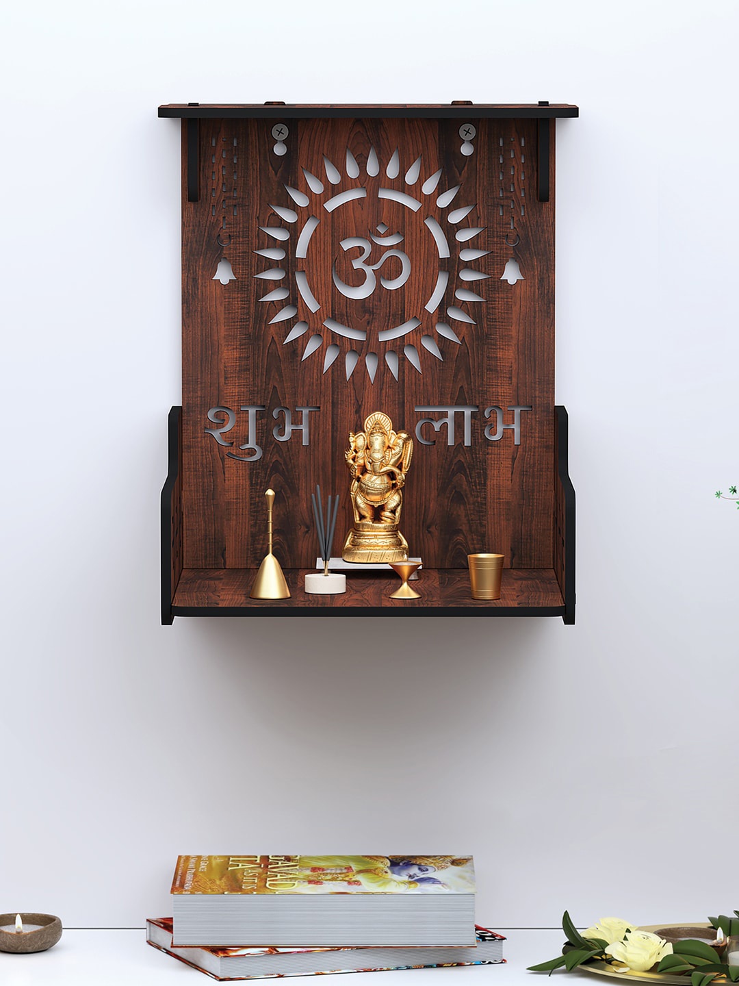 

RANDOM Brown MDF Pocket Wall Shelf