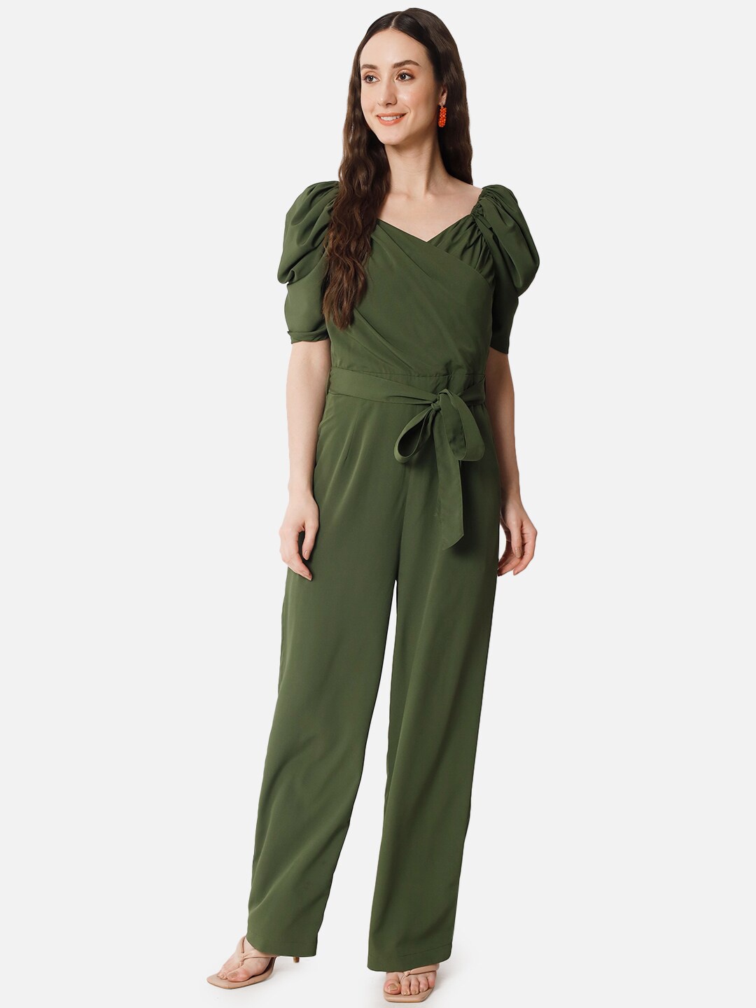

BAESD Sweetheart Neck Basic Jumpsuit, Olive