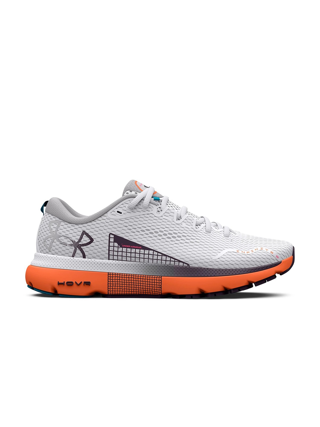 

UNDER ARMOUR Men Woven Design HOVR Infinite 5 Running Shoes, White