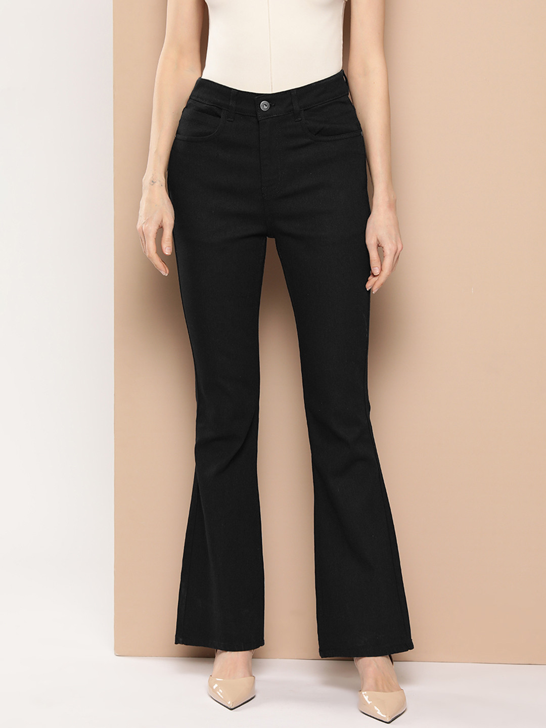 

Chemistry Women Flared Fit Jeans, Black