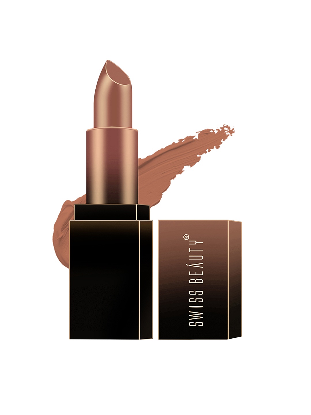 

SWISS BEAUTY Long-Lasting High Colour Pay Off HD Matte Lipstick - Cookie Crunch, Brown