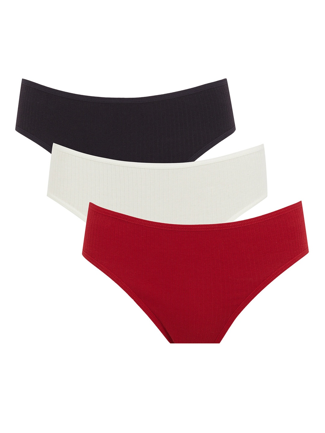 

DeFacto Pack Of 3 Mid-Rise Basic Briefs, White