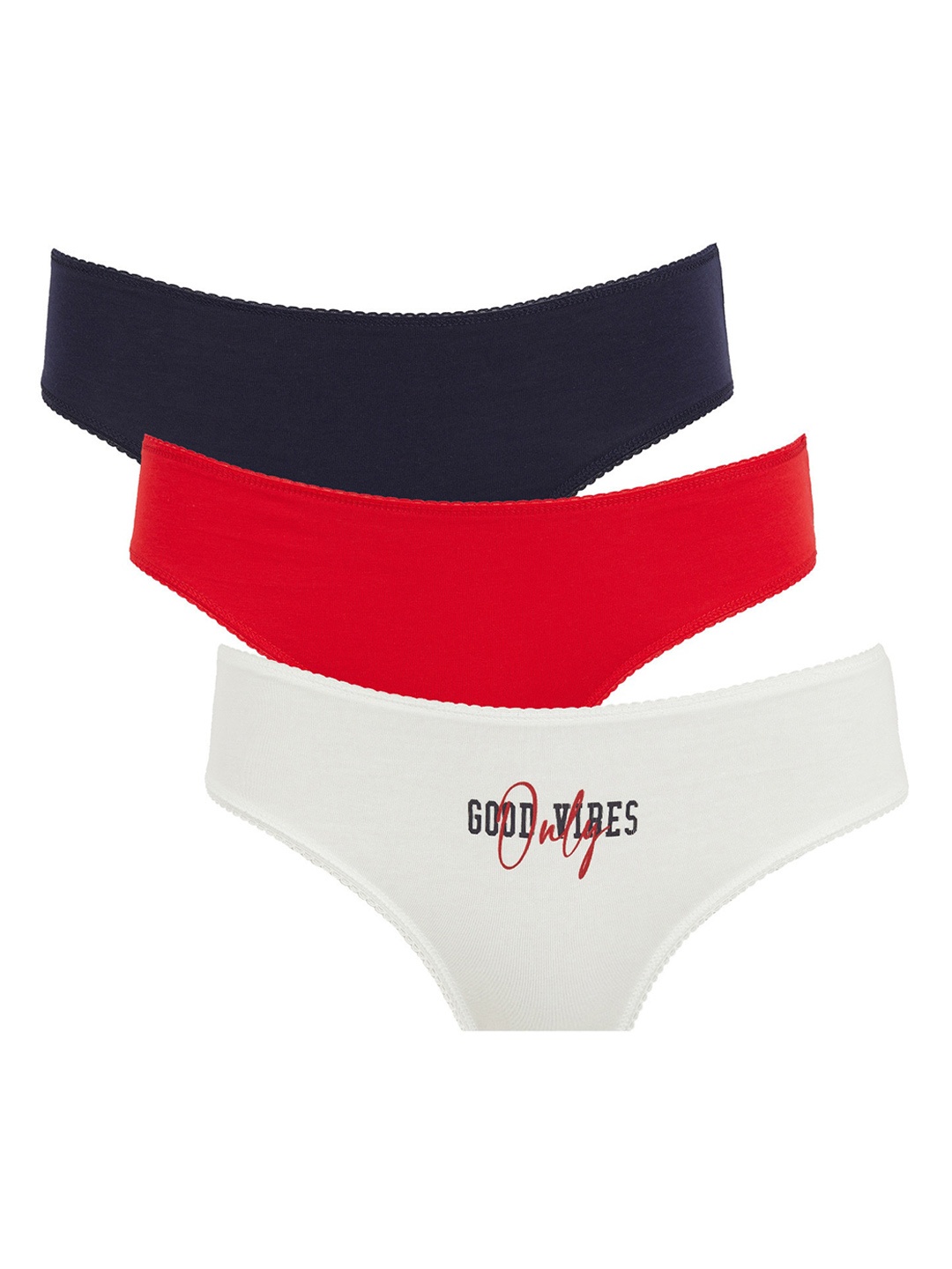 

DeFacto Pack Of 3 Mid-Rise Basic Briefs, White