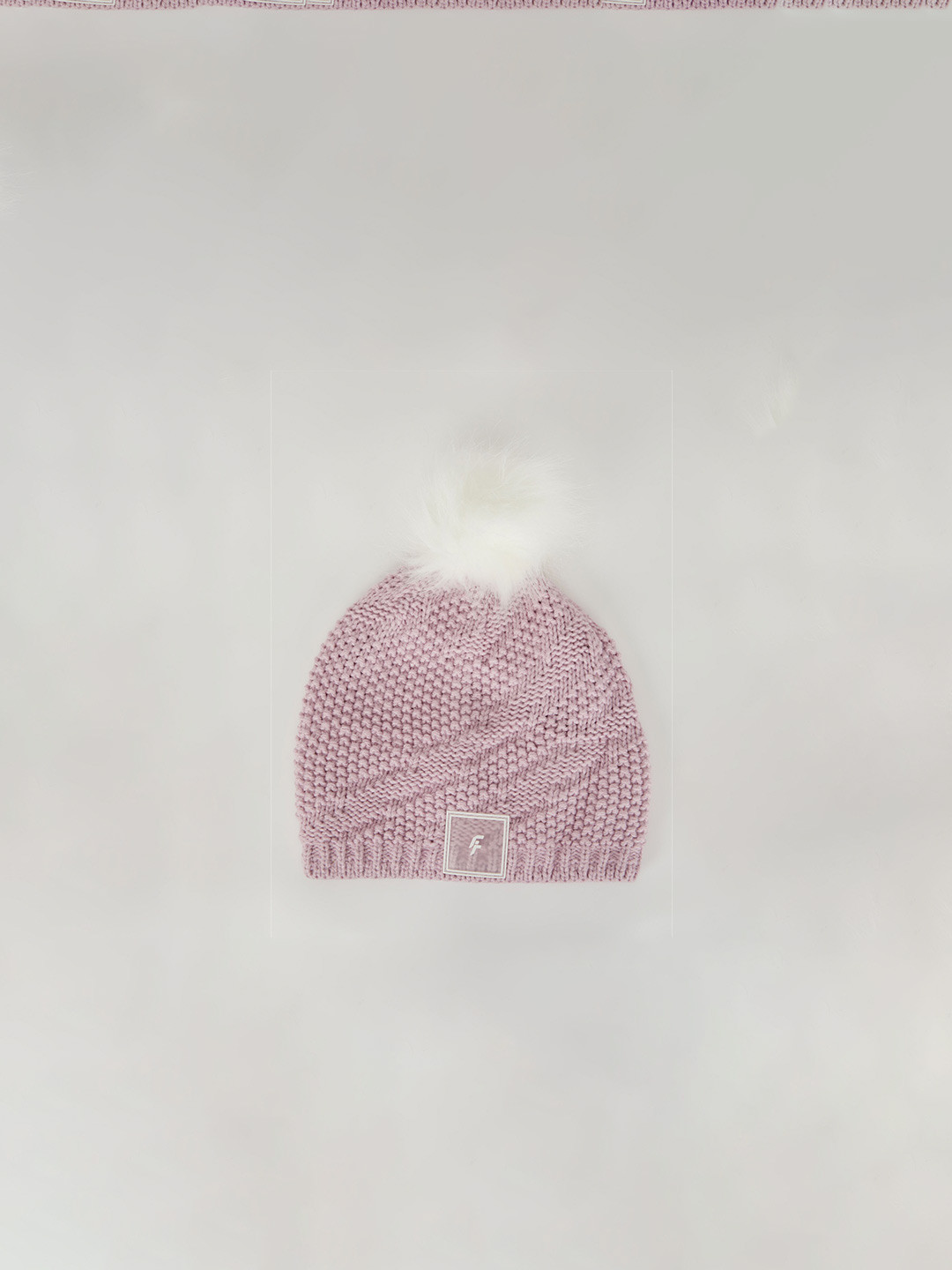 

DeFacto Women Self Design Acrylic Beanie, Pink