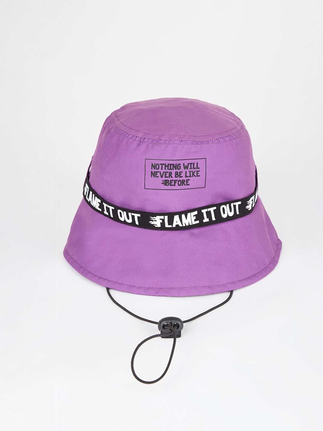 

DeFacto Women Typography Printed Bucket Hat, Purple