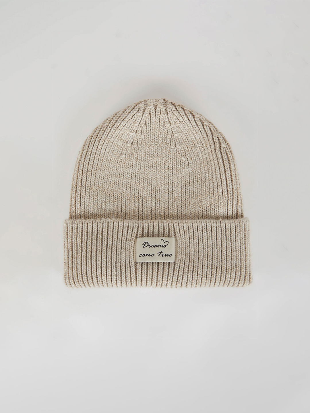 

DeFacto Women Self Design Beanie, Beige