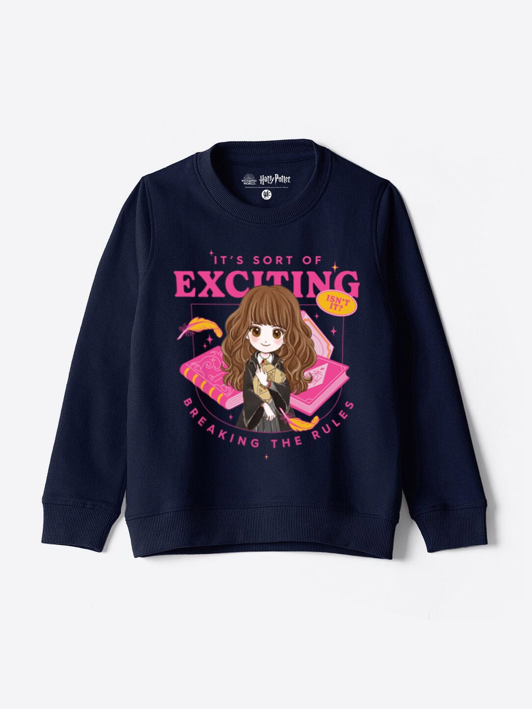 

YK Warner Bros Girls Graphic Printed Sweatshirt, Blue