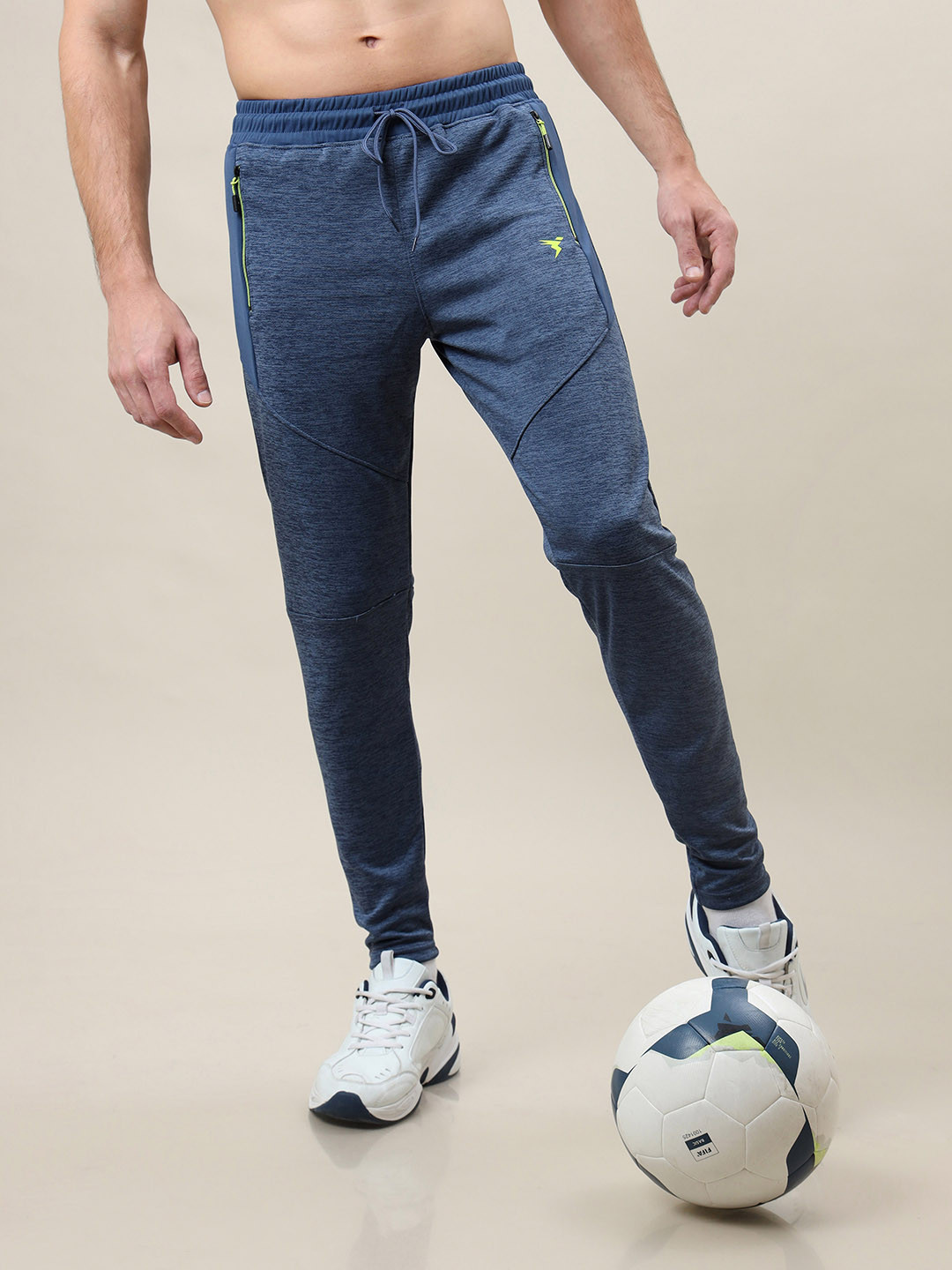 

Technosport Men Active Slim Fit Trackpants with Rapid Dry Technology, Navy blue