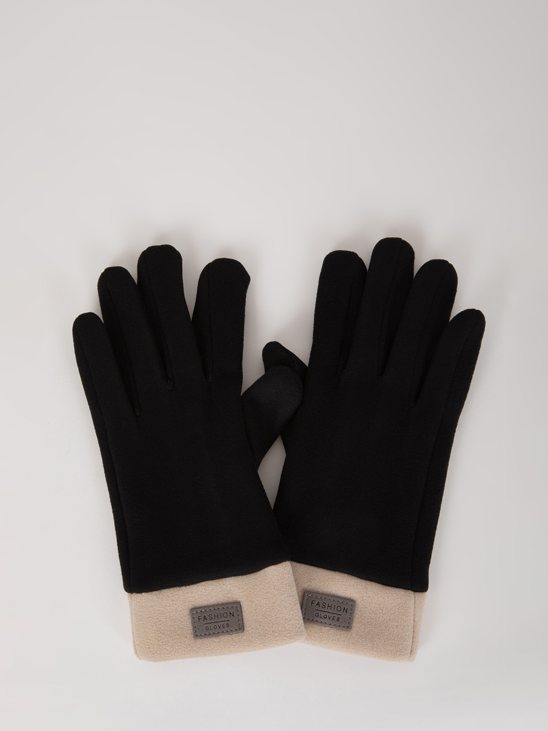 

DeFacto Colourblocked Hand Gloves, Black
