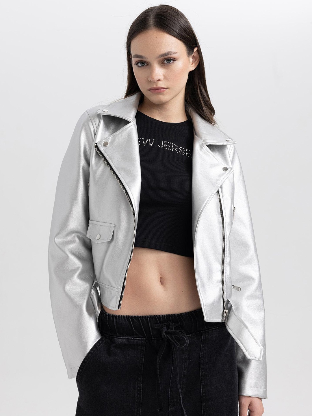 

DeFacto Lapel Collar Tailored Jacket, Silver