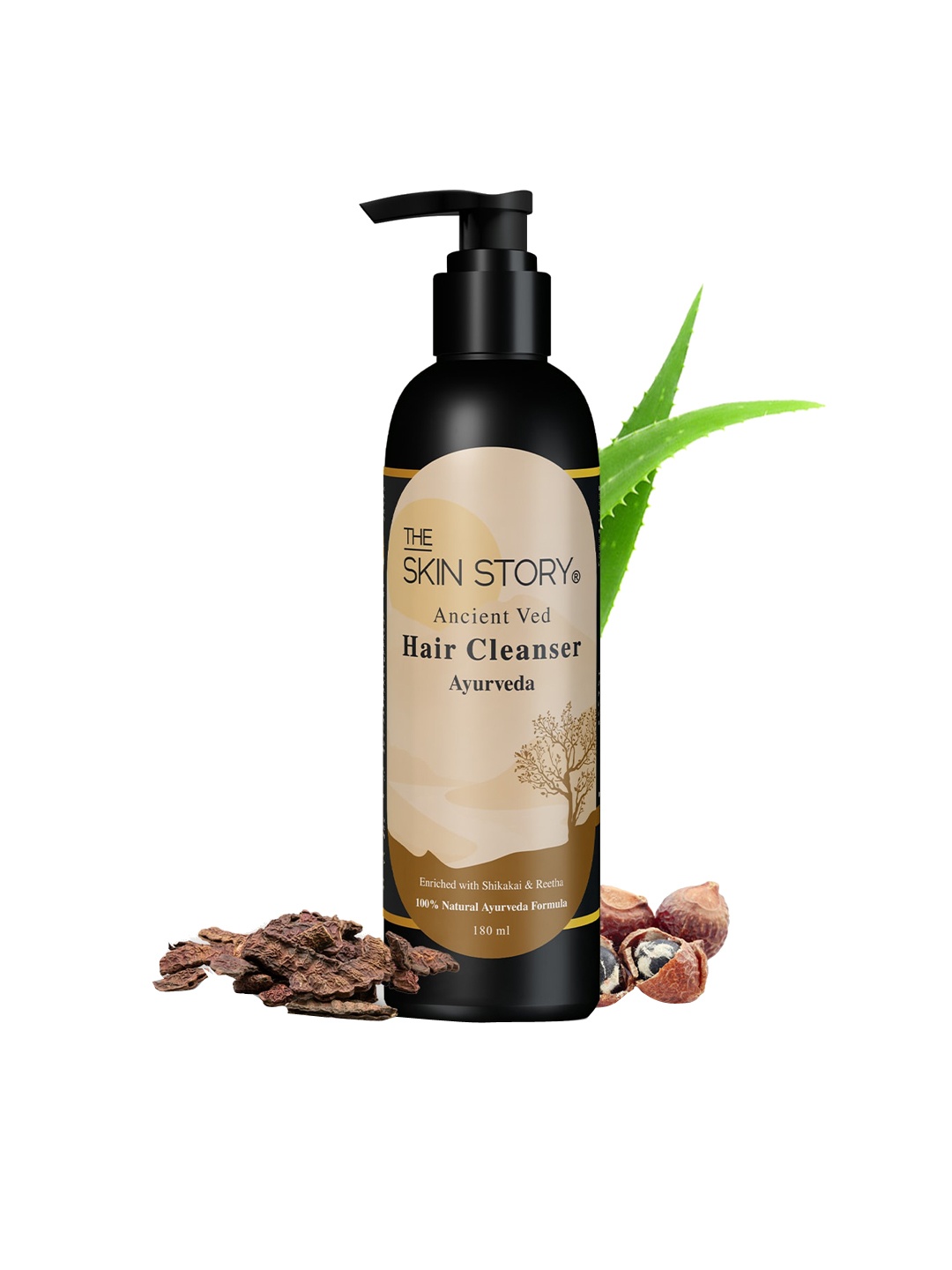 

THE SKIN STORY Ancient Ved Hair Cleanser with Shikakai & Reetha - 180ml, Brown
