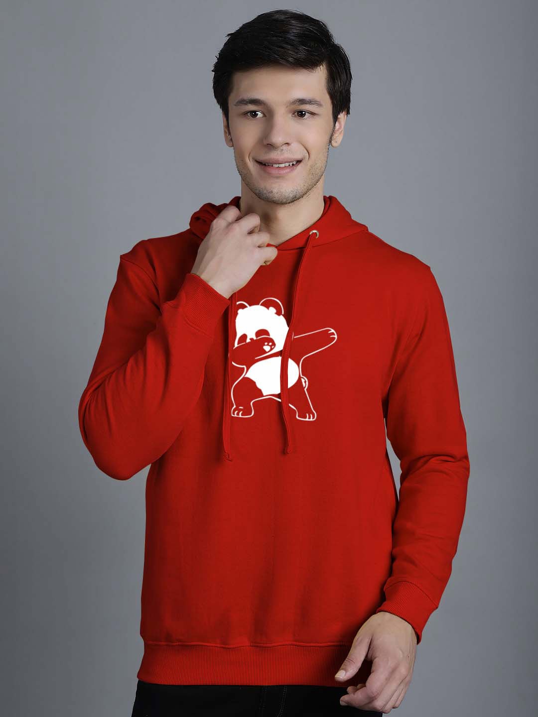 

Friskers Graphic Printed Hooded Pullover Sweatshirt, Rust