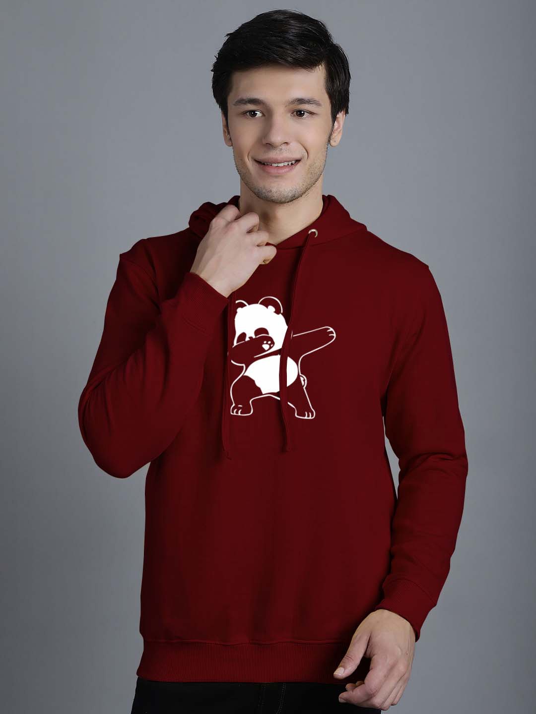 

Friskers Graphic Printed Hooded Pullover Sweatshirt, Maroon