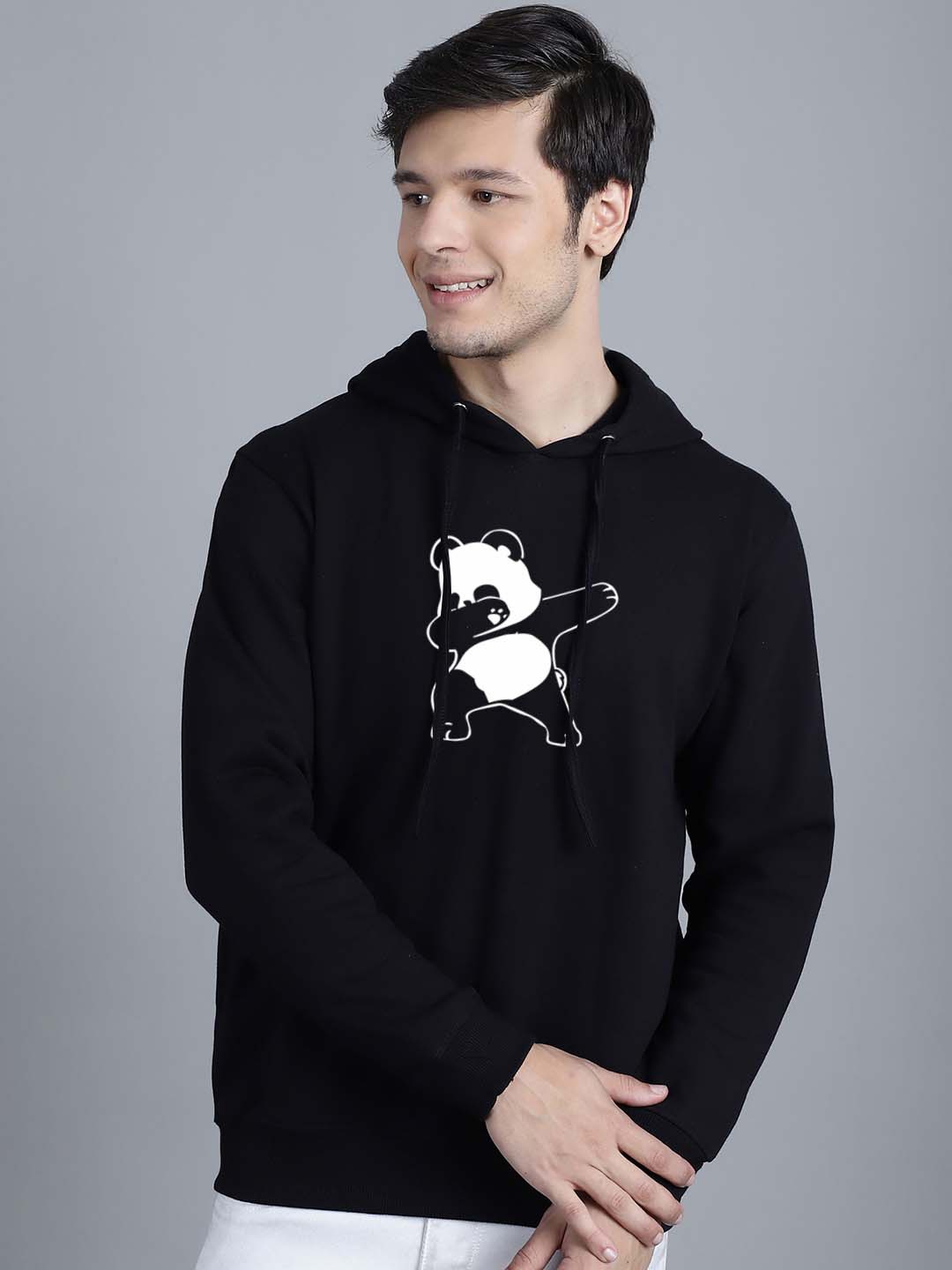 

Friskers Graphic Printed Hooded Bio Wash Sweatshirt, Black