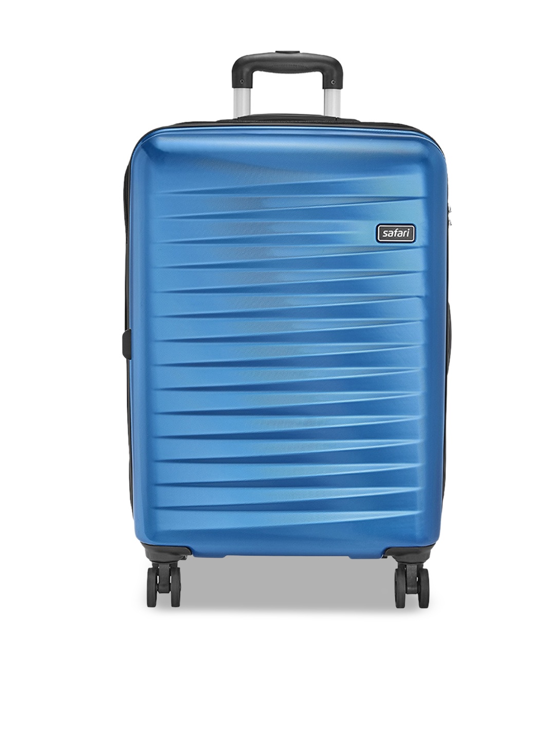 

Safari Fiesta Textured Hard-Sided Large Trolley Suitcase, Blue