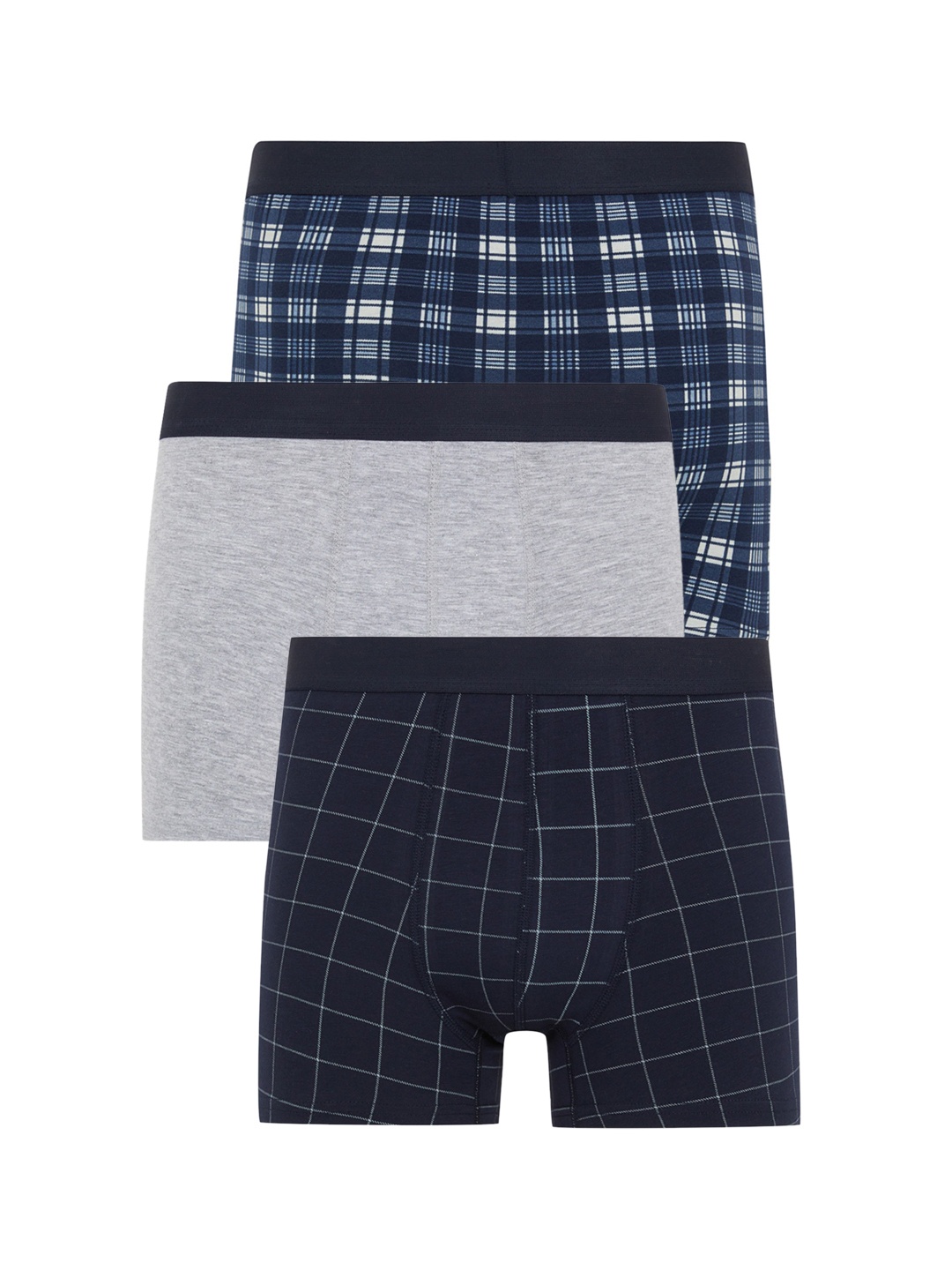 

DeFacto Pack Of 3 Breathability Antimicrobial Short Trunks 233071396-NV135, Navy blue