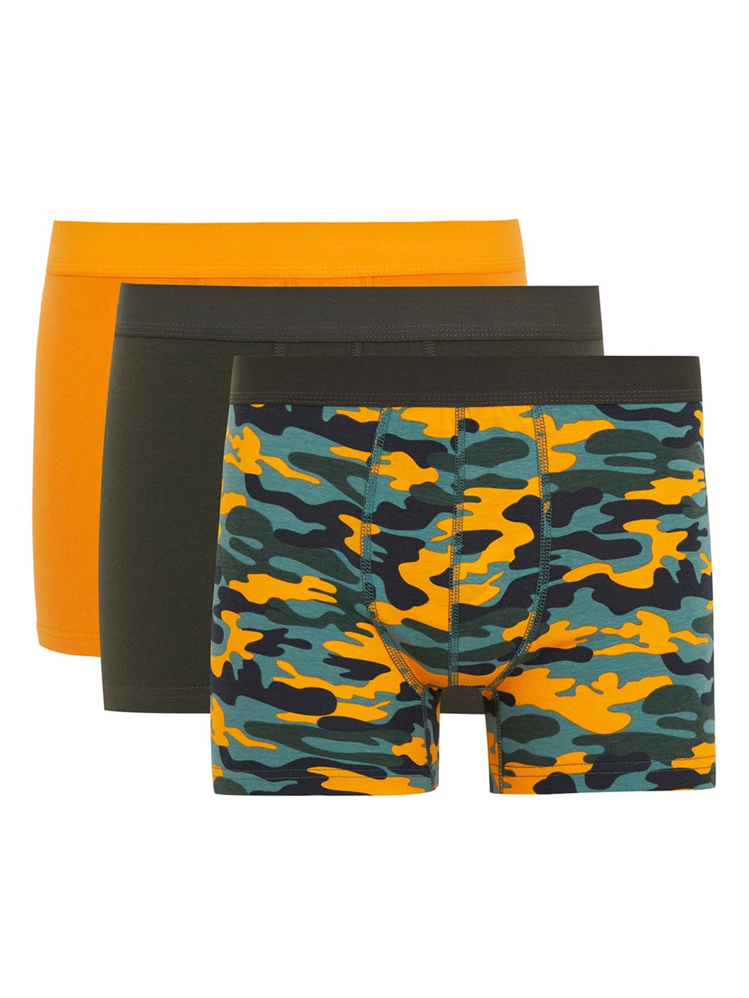 

DeFacto Pack Of 3 Trunks 233594636-YL157, Olive